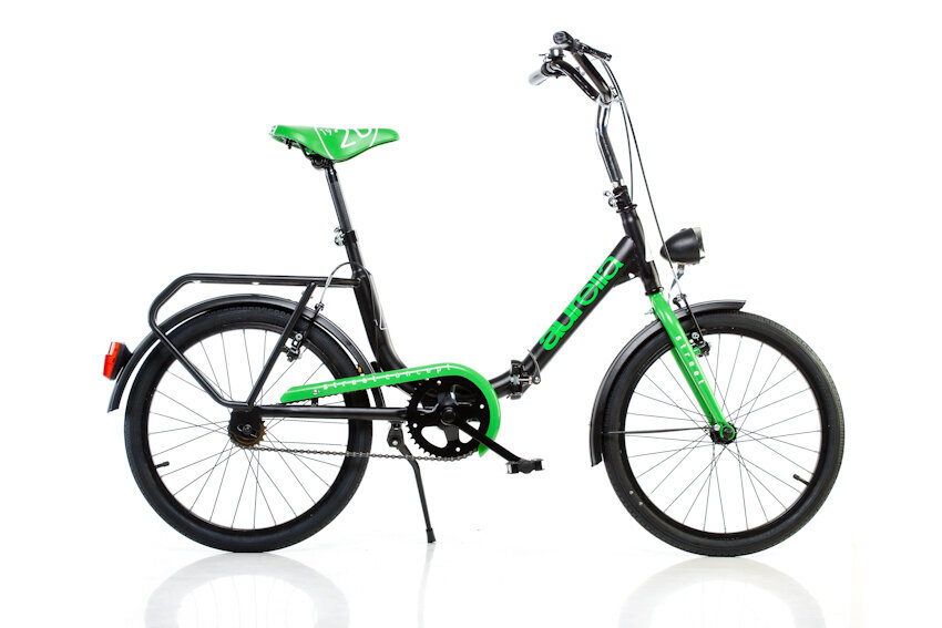 Sulankstomas dviratis Aurella Folding 321 20", juodai žalias kaina ir informacija | Dviračiai | pigu.lt