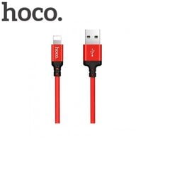 USB kabelis Hoco X14 Lightning, raudonas-juodas 1.0m kaina ir informacija | Hoco Mobilieji telefonai ir jų priedai | pigu.lt