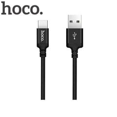 Kabelis USB -> Type C Hoco X14, 2.4A 1.0m, Įkrovimo duomenų kabelis USB 2.0 - USB C laidas, juoda kaina ir informacija | Hoco Mobilieji telefonai ir jų priedai | pigu.lt