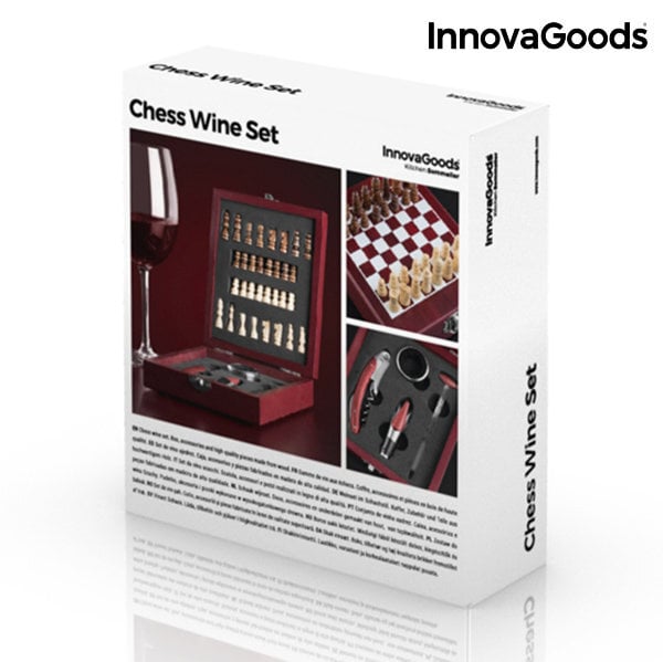 Vyno ir šachmatų rinkinys, 37 vnt. kaina ir informacija | Kitos originalios dovanos | pigu.lt