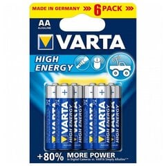 Элементы питания Varta High Energy, 6 шт. цена и информация | Батарейки | pigu.lt