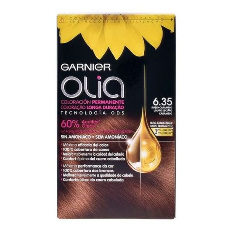 Plaukų dažai be amoniako Olia Garnier Karamelinis šviesus 6.35 kaina ir informacija | Plaukų dažai | pigu.lt