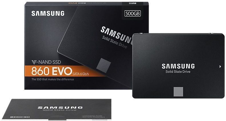 Samsung 860 EVO 500GB SATA3 (MZ-76E500B/EU) цена и информация | Vidiniai kietieji diskai (HDD, SSD, Hybrid) | pigu.lt