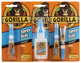 Universalūs momentiniai klijai Gorilla "Superglue" 1x3g kaina ir informacija | Klijai | pigu.lt