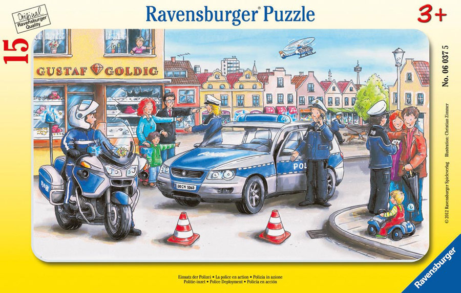 Dėlionė Ravensburger Policija, 060375, 15 d. kaina ir informacija | Dėlionės (puzzle) | pigu.lt