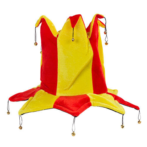 Ispanijos vėliavos spalvų juokdario kepurė kaina ir informacija | Karnavaliniai kostiumai | pigu.lt