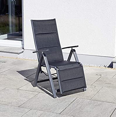 Lauko kėdė Grenada 2, juoda kaina ir informacija | Lauko kėdės, foteliai, pufai | pigu.lt