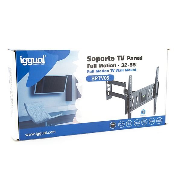 Iggual SPTV05 IGG314630 32-55” цена и информация | Televizorių laikikliai, tvirtinimai | pigu.lt