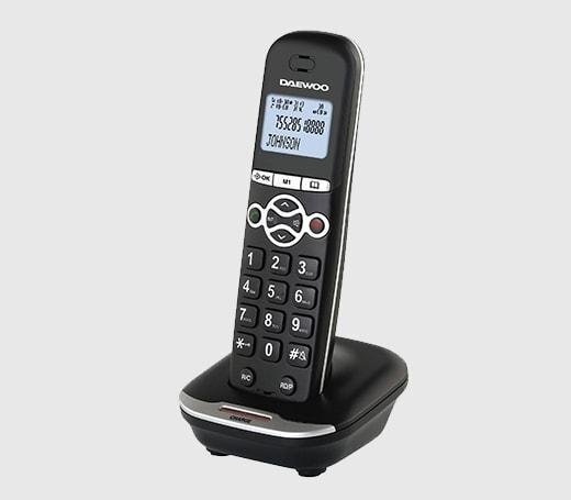 Daewoo DTD-5500, juodas kaina ir informacija | Stacionarūs telefonai | pigu.lt