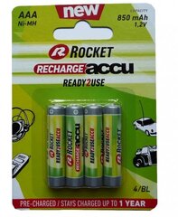 Rocket Precharged HR3 850MAH ALWAYS READY Блистерная упаковка 4шт. цена и информация | Батарейки | pigu.lt