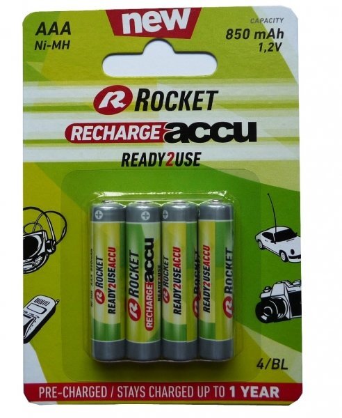 Rocket Ready2Use 850mAh AAA akumuliatorius, 4 vnt. цена и информация | Elementai | pigu.lt