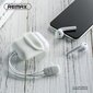 Remax RC-A6 apsauginis silikoninis Apple Airpods ausinių kroviklio dėklas su 9 cm Lightning laidu, baltas  kaina ir informacija | Ausinės | pigu.lt