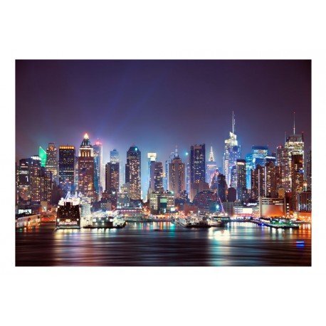 Fototapetai Naktis Niujorke, 100x70 cm цена и информация | Fototapetai | pigu.lt