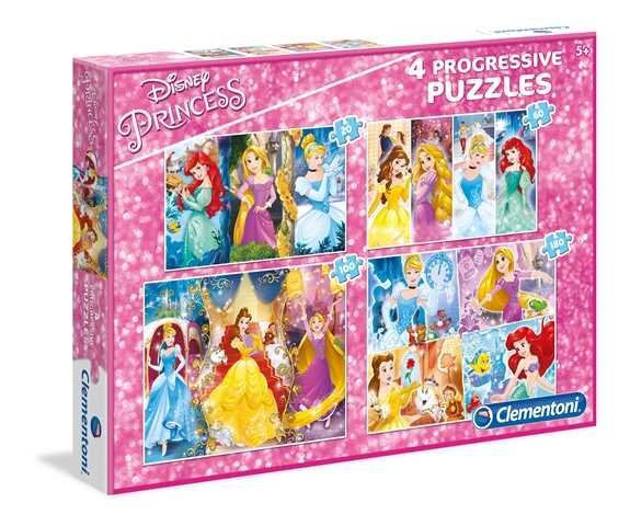 Dėlionių rinkinys Clementoni Disnėjaus Princesės, 20+60+100+180 d. kaina ir informacija | Dėlionės (puzzle) | pigu.lt