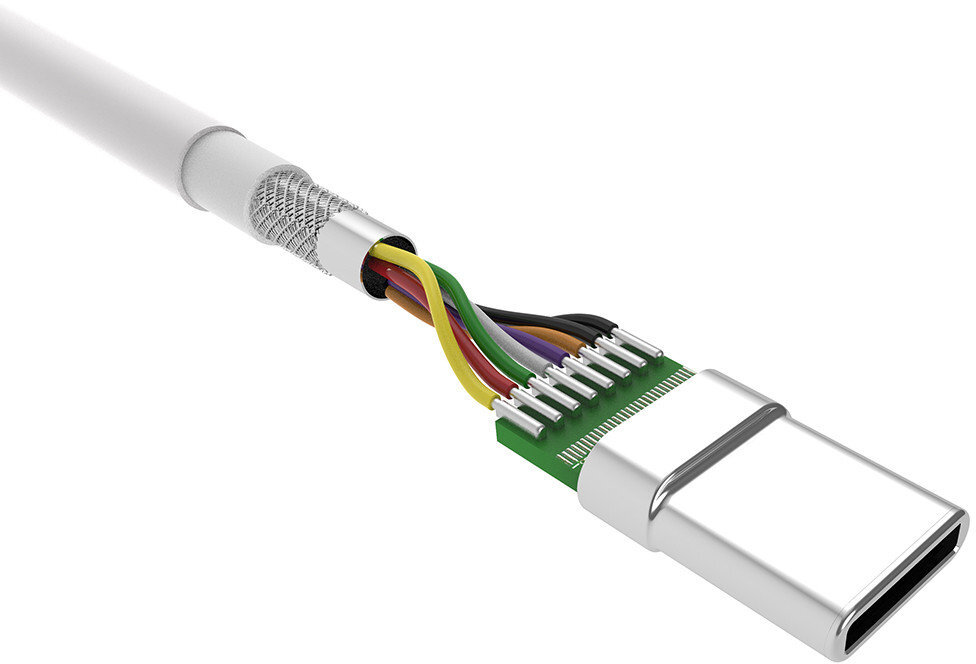 Silicon Power kabelis USB-C 1m, balta (LK10AC) kaina ir informacija | Kabeliai ir laidai | pigu.lt