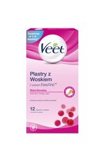 Восковые полоски для депиляции для нормальной кожи Veet Easy-Gelwax 12 шт. цена и информация | Veet Духи, косметика | pigu.lt