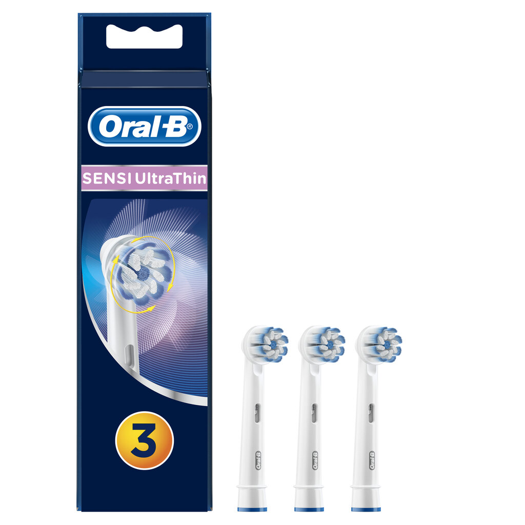 Oral B Sensitive UltraThin EB 60 kaina ir informacija | Elektrinių dantų šepetėlių antgaliai | pigu.lt