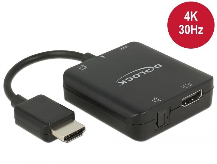 Delock 62784, HDMI Audio Extractor kaina ir informacija | Kabeliai ir laidai | pigu.lt