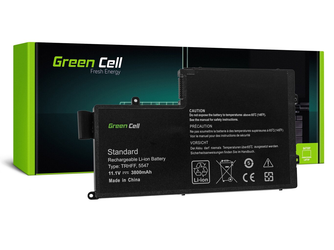 Green Cell Laptop Battery for Dell Inspiron 15 5542 5543 5545 5547 5548 Latitude 3450 3550 kaina ir informacija | Akumuliatoriai nešiojamiems kompiuteriams | pigu.lt