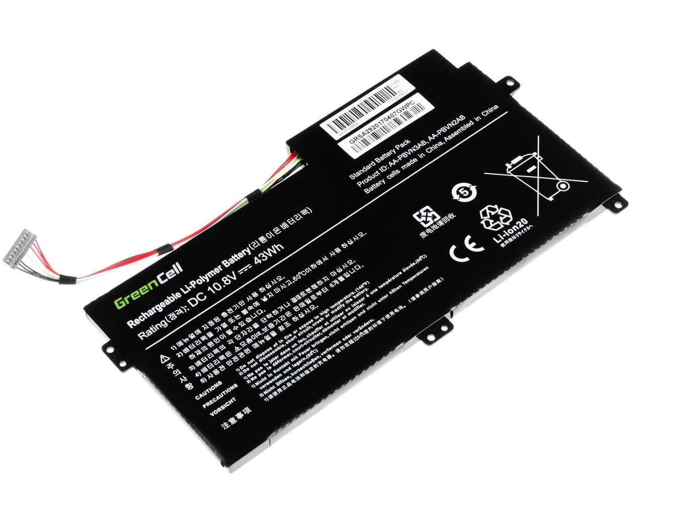 Green Cell Laptop Battery for Samsung 370R 370R5E NP370R5E NP450R5E NP470R5E NP510R5E kaina ir informacija | Akumuliatoriai nešiojamiems kompiuteriams | pigu.lt