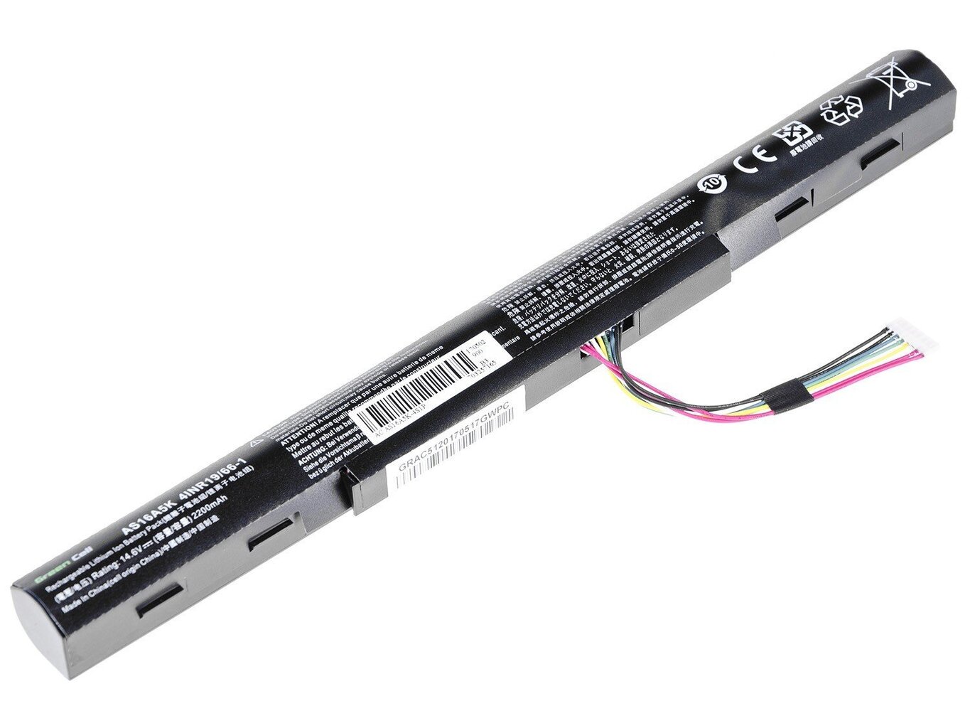 Green Cell Laptop Battery for Acer Aspire E 15 E15 E5-575 E5-575G E 17 E17 E5-774 E5-774G цена и информация | Akumuliatoriai nešiojamiems kompiuteriams | pigu.lt