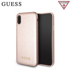 Telefono nugarėlė Guess Iridescent, skirta iPhone X telefonui, rožinė/auksinė kaina ir informacija | Telefono dėklai | pigu.lt