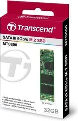 Transcend MTS800S 32GB SATA3 (TS32GMTS800S) цена и информация | Внутренние жёсткие диски (HDD, SSD, Hybrid) | pigu.lt