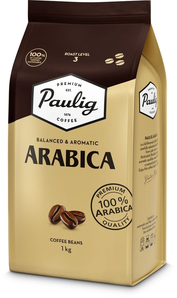 Kavos pupelės PAULIG Arabica, 1 kg цена и информация | Kava, kakava | pigu.lt