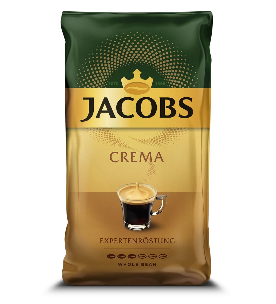 Kavos pupelės Jacobs Crema, 1 kg цена и информация | Kava, kakava | pigu.lt