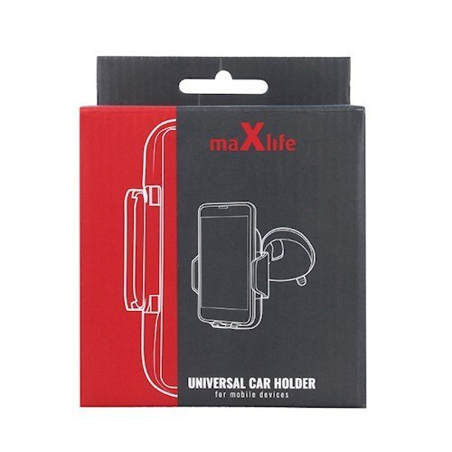 Maxlife ML-01 Universal Mobile Phone Car Holder (5 - 8,5cm) 360° Rotation Black kaina ir informacija | Telefono laikikliai | pigu.lt