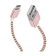 Dux Ducis KII Premium Micro USB Комплект Кабелей для Зарядки и Переноса Данных Из Прочного Материала 100 cm + 20 cm Розовый цена и информация | Кабели для телефонов | pigu.lt