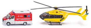 Gelbėjimo tarnybos rinkinys: sraigtasparnis ir greitosios pagalbos automobilis Siku kaina ir informacija | Žaislai berniukams | pigu.lt