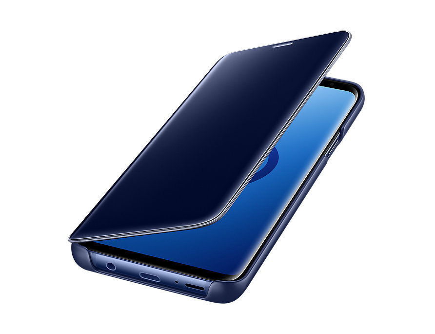 Apsauginis dėklas-stovas Samsung Clear View EF-ZG965CLEGWW skirtas Samsung Galaxy S9+ (G965), mėlyna kaina ir informacija | Telefono dėklai | pigu.lt