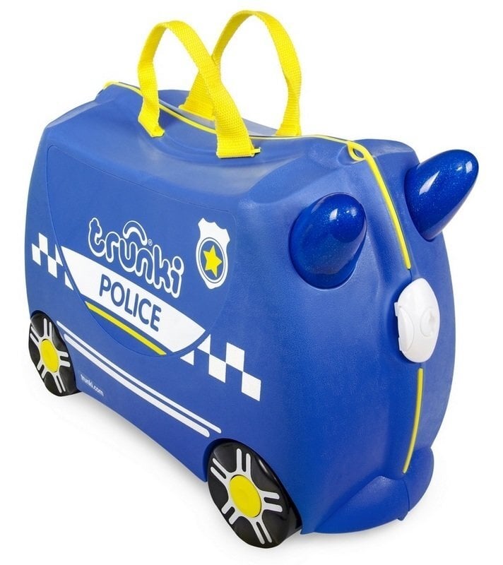 Vaikiškas lagaminas Trunki Percy Police car kaina ir informacija | Lagaminai, kelioniniai krepšiai | pigu.lt