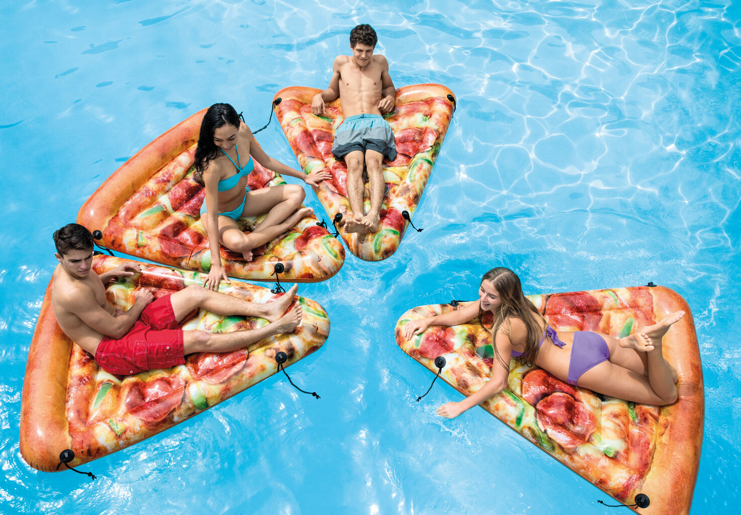 Pripučiamas gultas/plaustas Intex Pizza Slice, 175x145 cm kaina ir informacija | Pripučiamos ir paplūdimio prekės | pigu.lt
