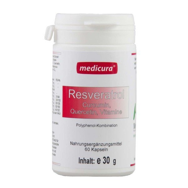 Maisto papildas Resveratrol Medicura, 60 kapsulių kaina ir informacija | Vitaminai, maisto papildai, preparatai gerai savijautai | pigu.lt