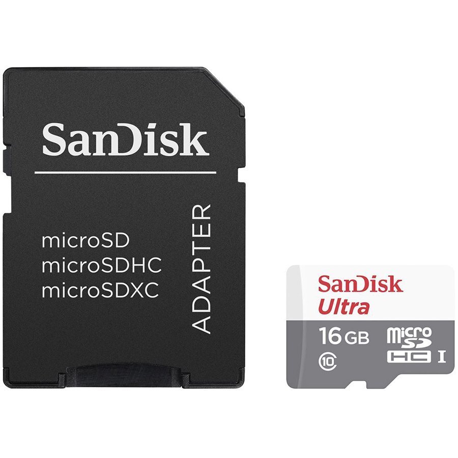 SanDisk Ultra MicroSDHC 16GB (+ SD Adapter) kaina ir informacija | Atminties kortelės fotoaparatams, kameroms | pigu.lt