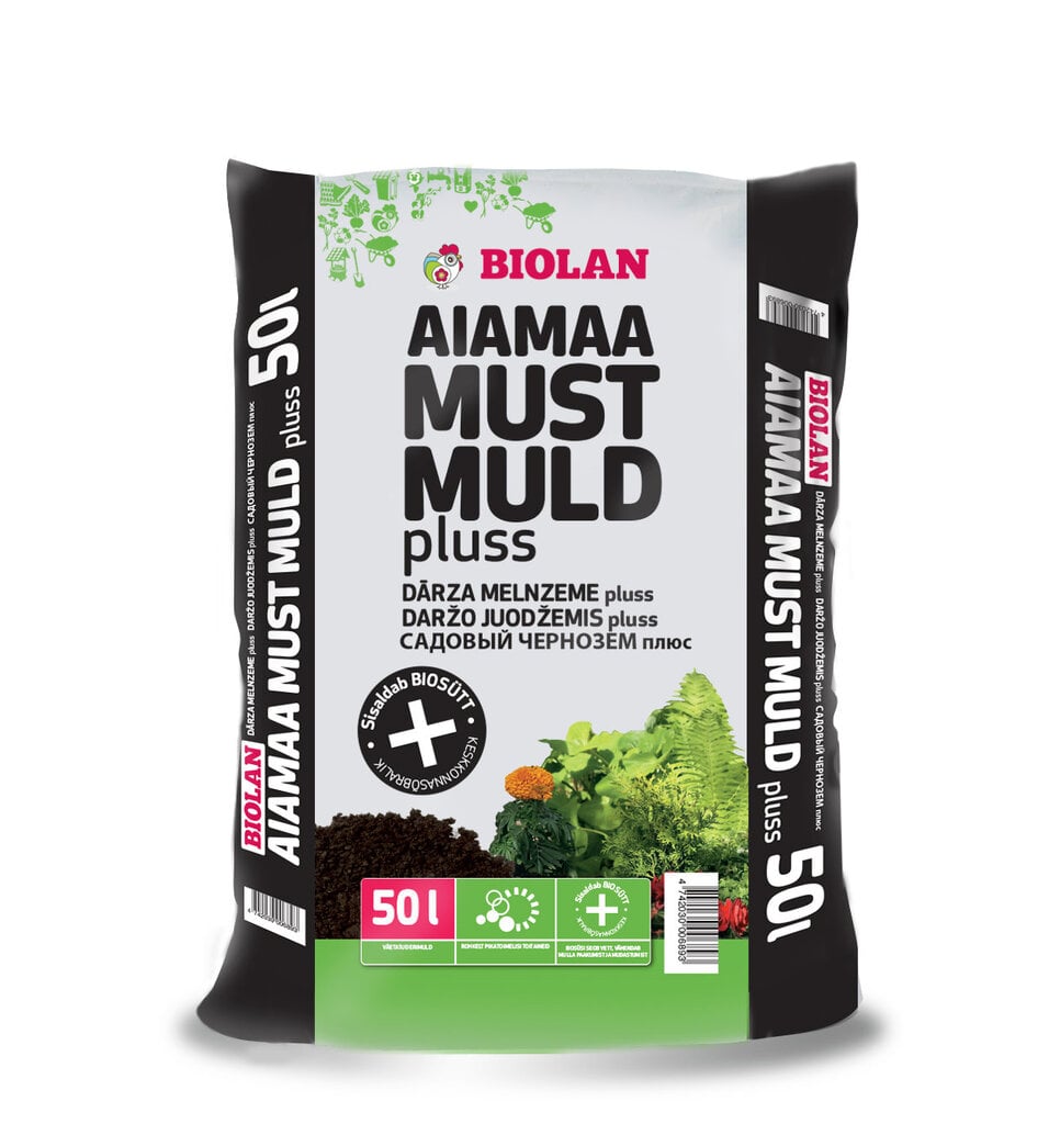 Daržo juodžemis Pluss  Biolan 50 l kaina ir informacija | Gruntas, žemė, durpės, kompostas | pigu.lt