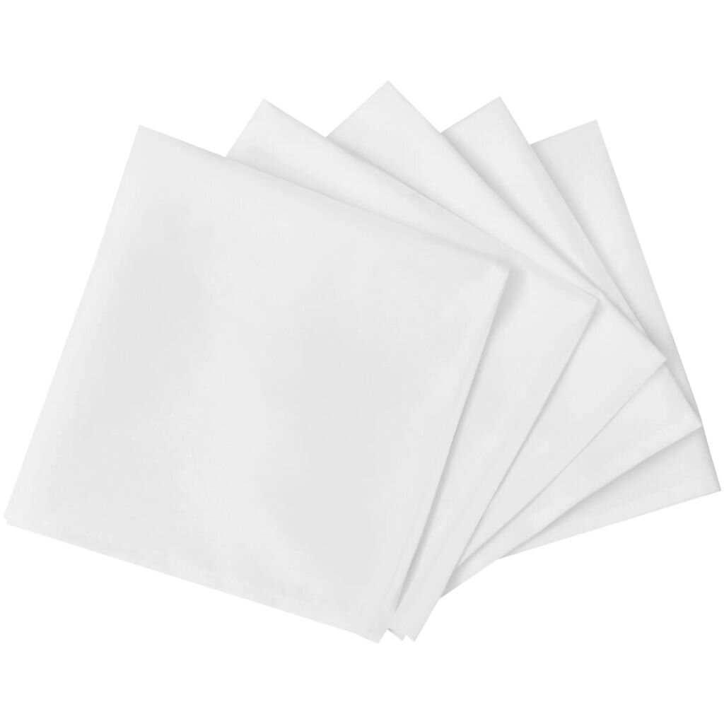Stalo servetėlių komplektas 25 vnt., baltos kaina ir informacija | Staltiesės, servetėlės | pigu.lt