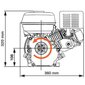 Benzininis variklis, juodas, 6,5 HP, 4,8 kW цена и информация | Elektros generatoriai | pigu.lt