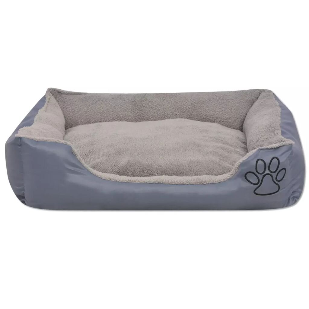 Šuns guolis su minkšta pagalvėle, dydis S, pilkas kaina ir informacija | Guoliai, pagalvėlės | pigu.lt