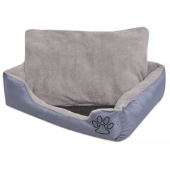 Лежак для собаки с мягкой подушкой, размер XL, серый цена и информация | Лежаки, домики | pigu.lt