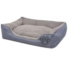 Лежак для собаки с мягкой подушкой, размер XL, серый цена и информация | Лежаки, домики | pigu.lt