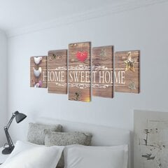 Fotopaveikslas su užrašu "Home Sweet Home" ant drobės 200 x 100 cm kaina ir informacija | Reprodukcijos, paveikslai | pigu.lt