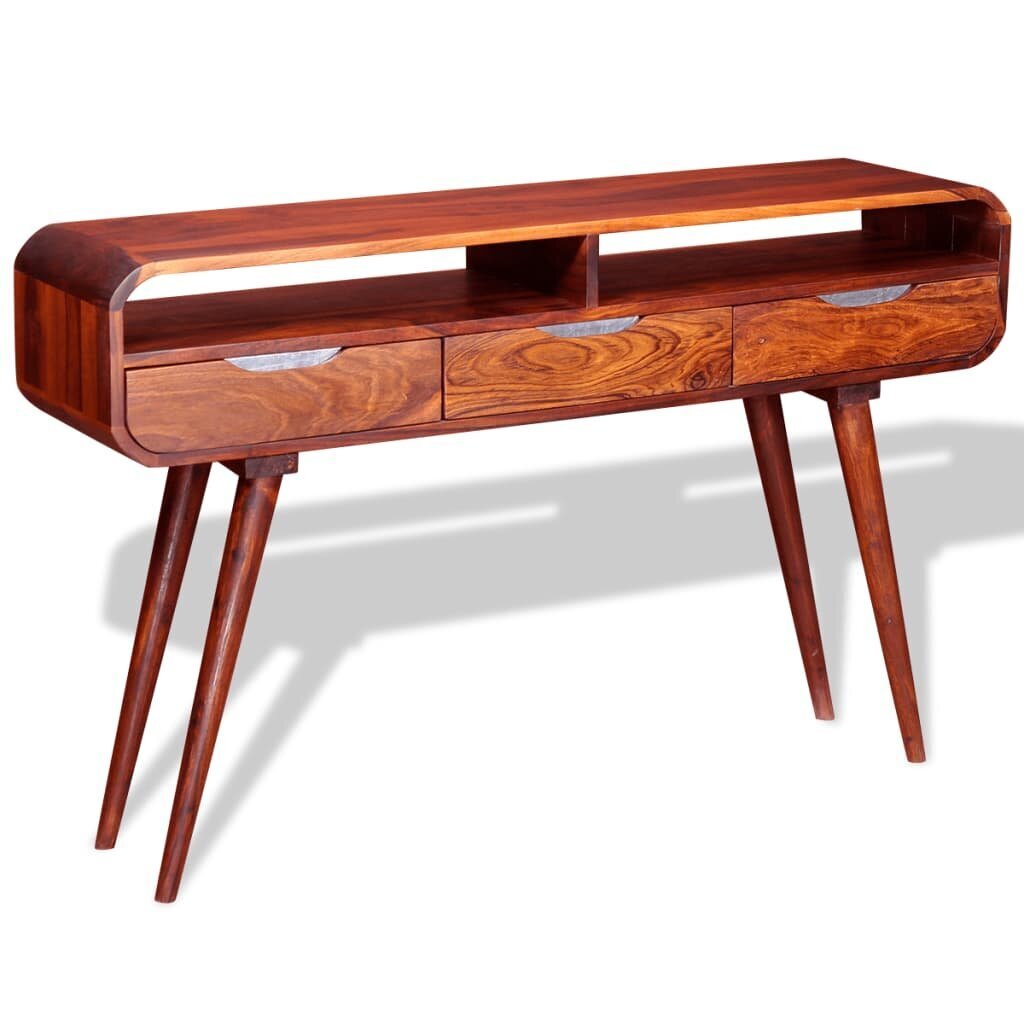 Konsolinis staliukas, rausvosios dalbergijos mediena, 120x30x75cm kaina ir informacija | Stalai-konsolės | pigu.lt