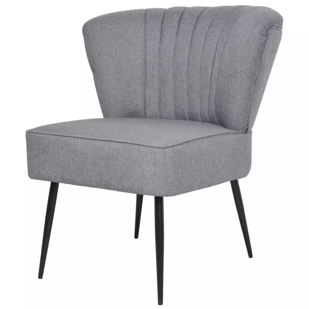 Kokteilinė kėdė, šviesiai pilka kaina ir informacija | Svetainės foteliai | pigu.lt