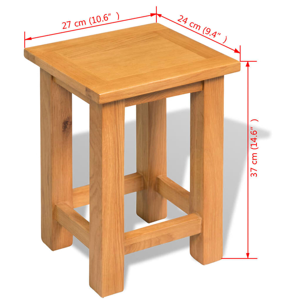 Žurnalinis staliukas, ąžuolo mediena, 27x24x37 cm kaina ir informacija | Kavos staliukai | pigu.lt
