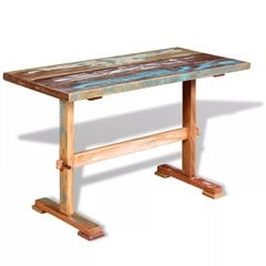 Обеденный стол, массив переработанного дерева, 120x58x78 см цена и информация | Кухонные и обеденные столы | pigu.lt