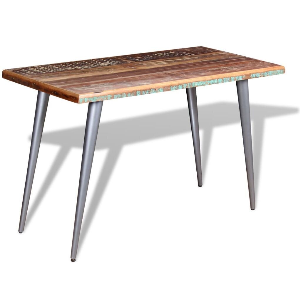 Valgomojo stalas, tvirta perdirbta mediena, 120x60x76 cm kaina ir informacija | Virtuvės ir valgomojo stalai, staliukai | pigu.lt