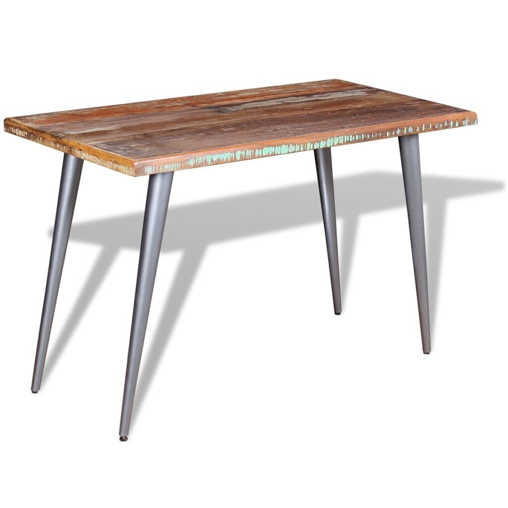 Valgomojo stalas, tvirta perdirbta mediena, 120x60x76 cm kaina ir informacija | Virtuvės ir valgomojo stalai, staliukai | pigu.lt